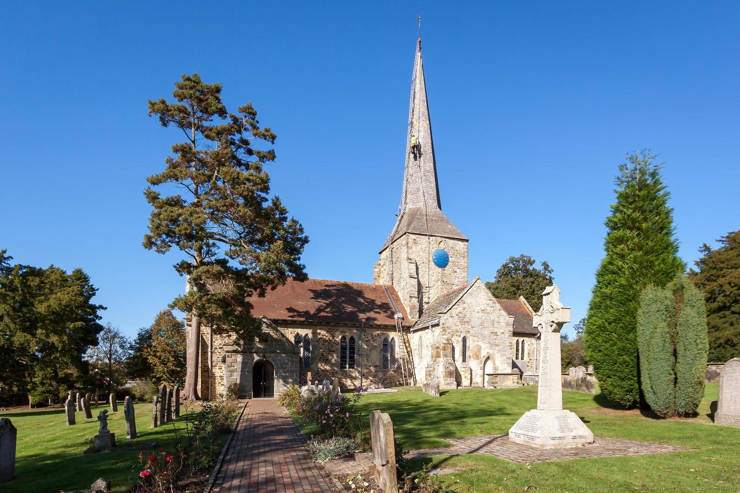 Horsted Keynes, East Sussex, UK, 2009. View of Horsted Keynes Church on a Sunny Autumn Day photo