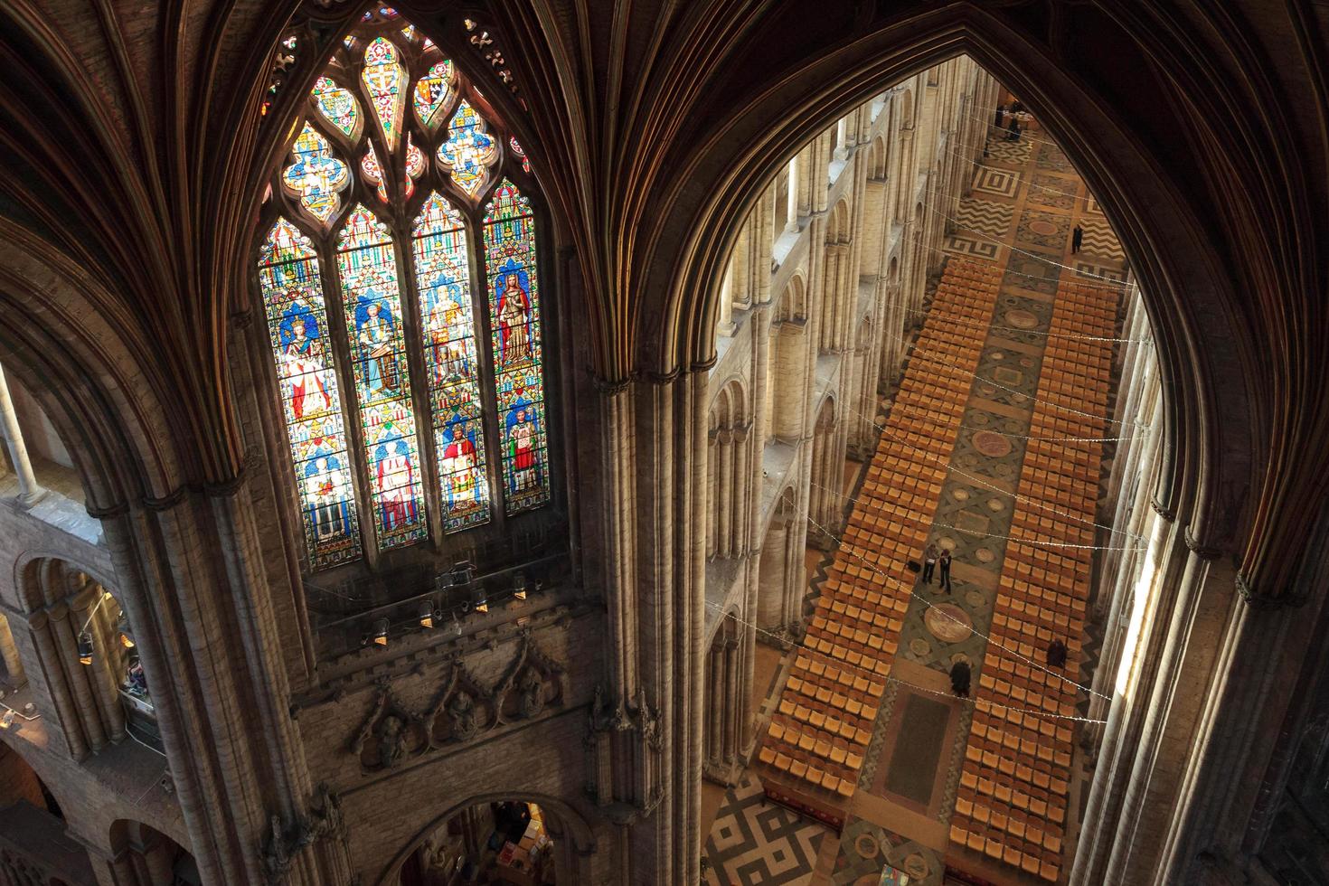 ELY, CAMBRIDGESHIRE, UK, 2012. Interior view of Ely Cathedral photo
