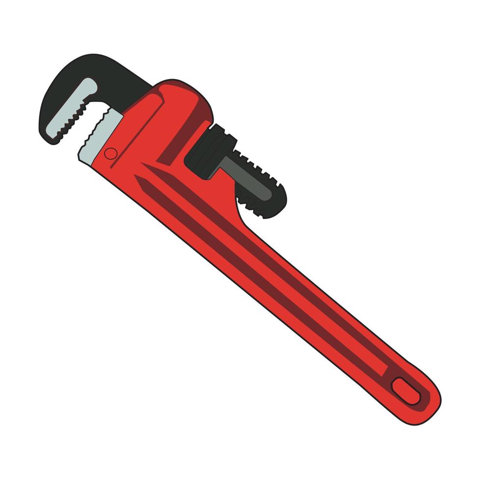 llave de tubo herramienta ilustración vector diseño