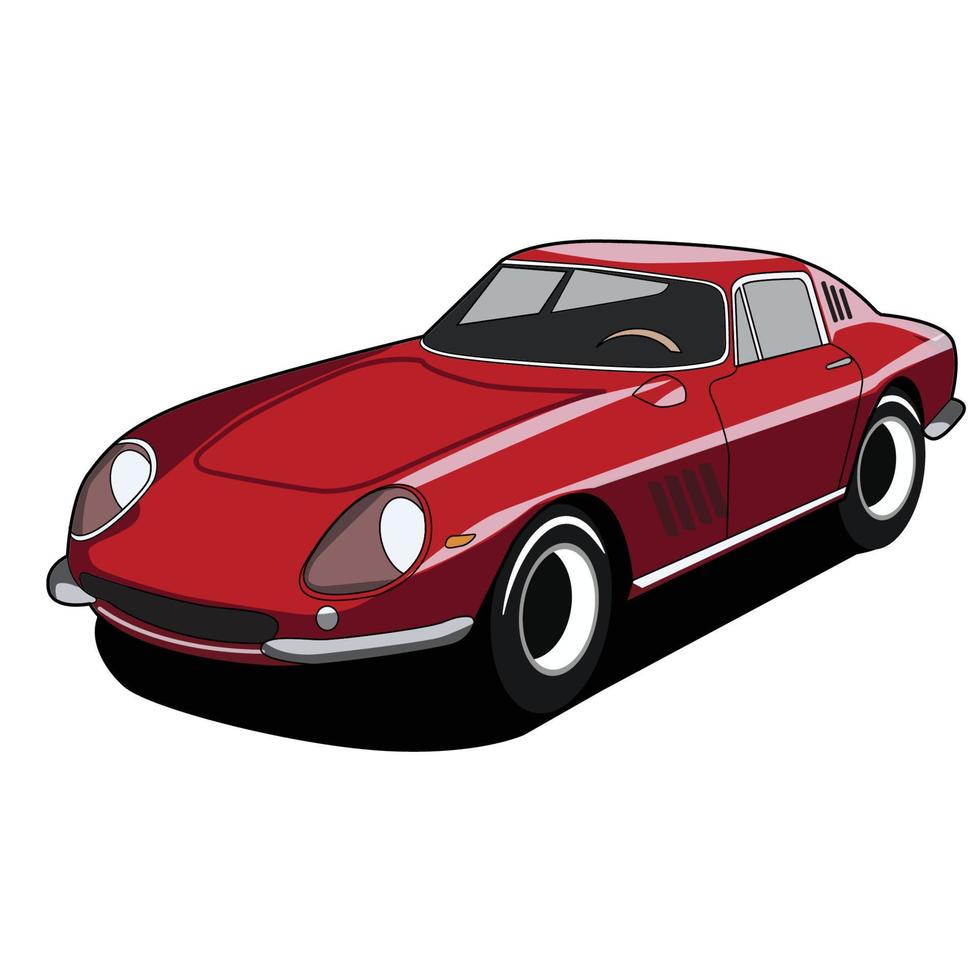 exotic vintage car illustration vector design