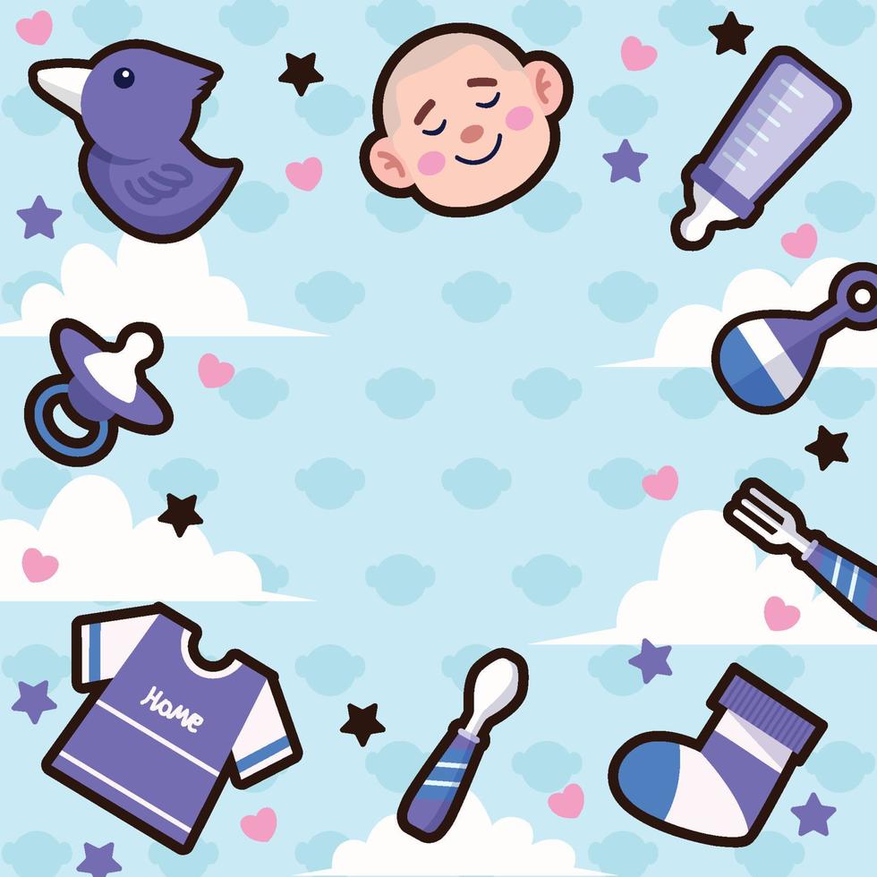 Cute Born Day Background vector