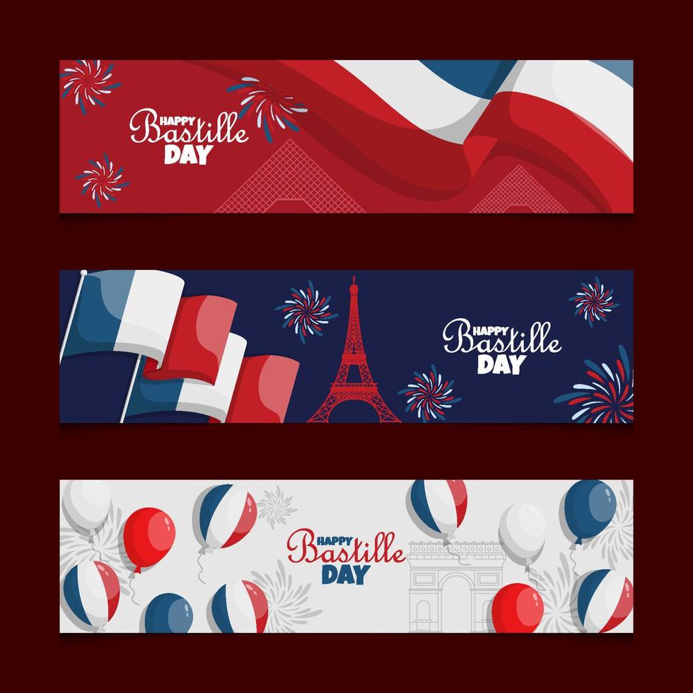 Bastille Day Festivity Banner vector