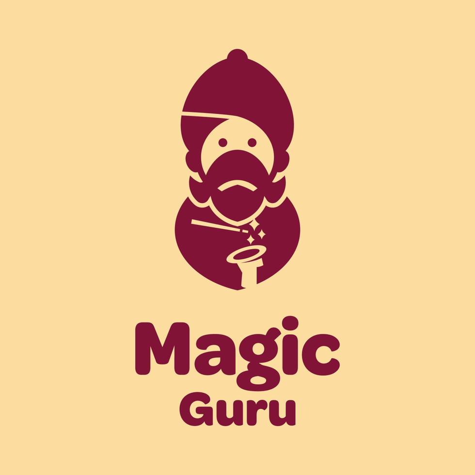 logotipo de gurú mágico vector