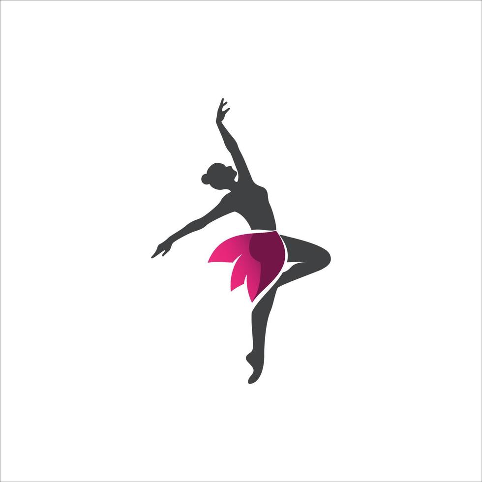 logotipo de la chica de baile vector