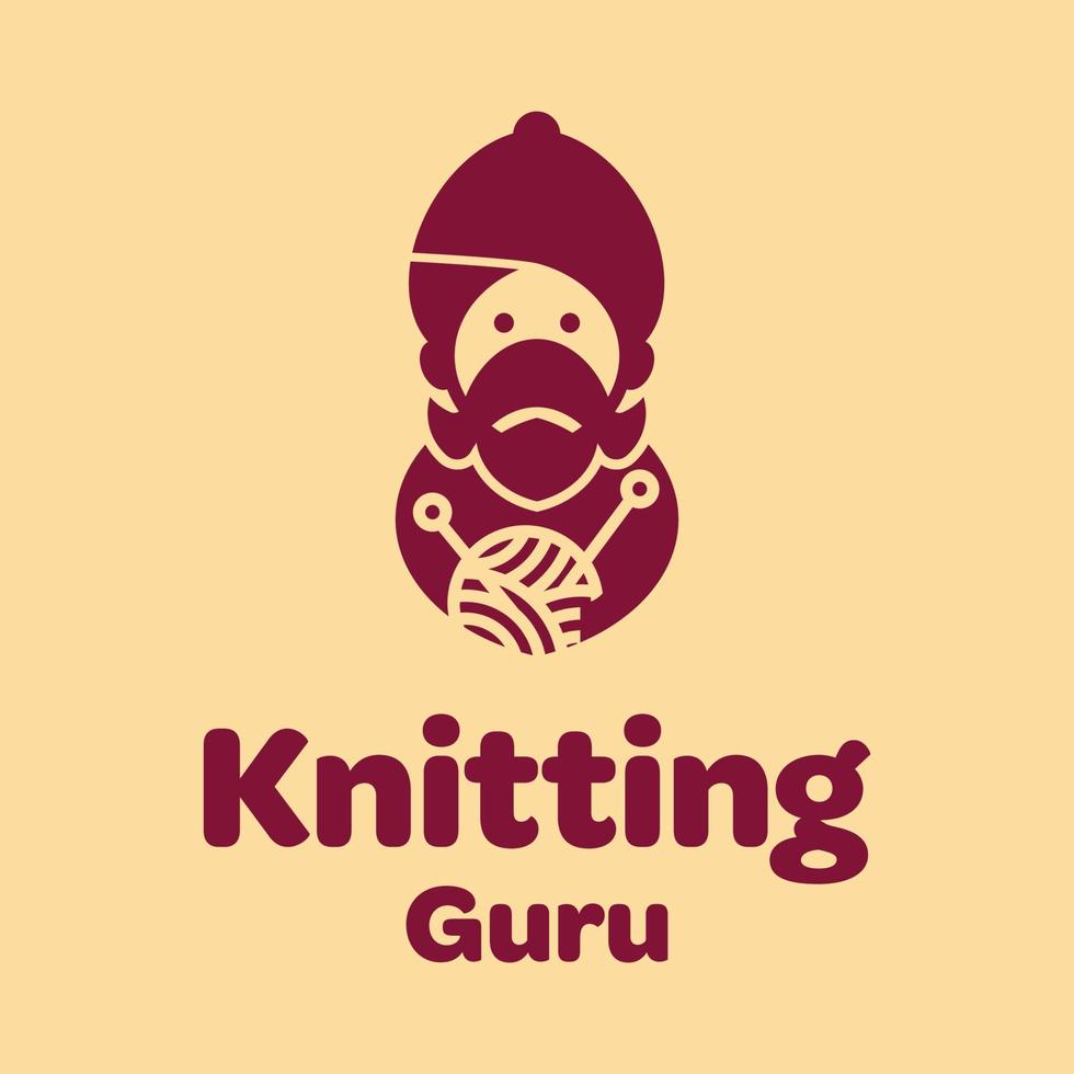 Knitting Guru Logo vector