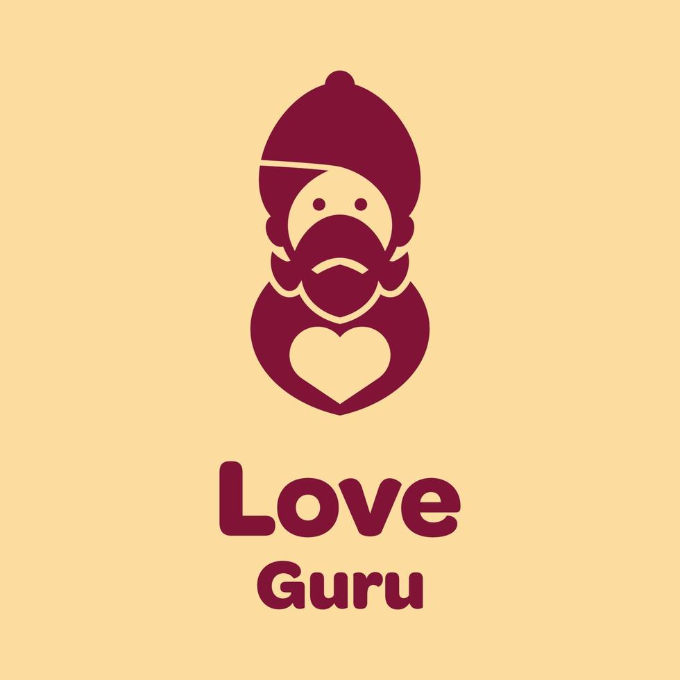 logotipo de gurú del amor vector