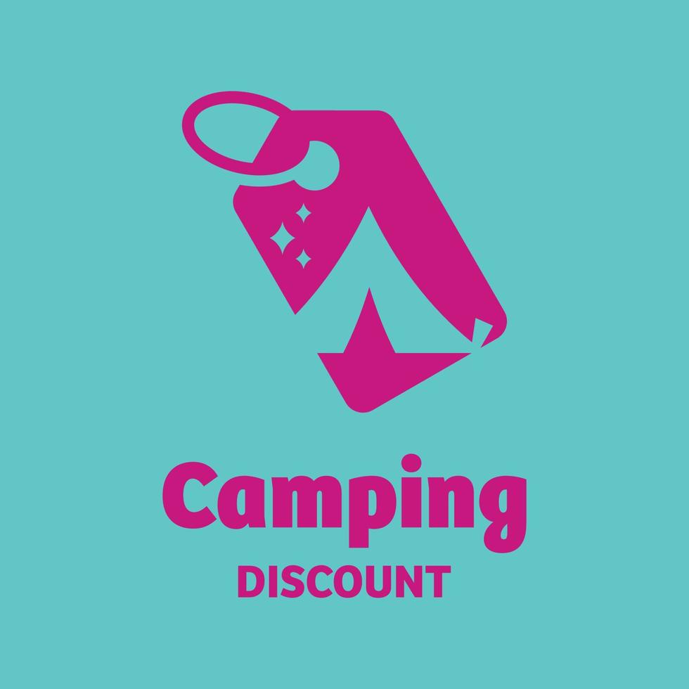 Camping Discount Logo vector