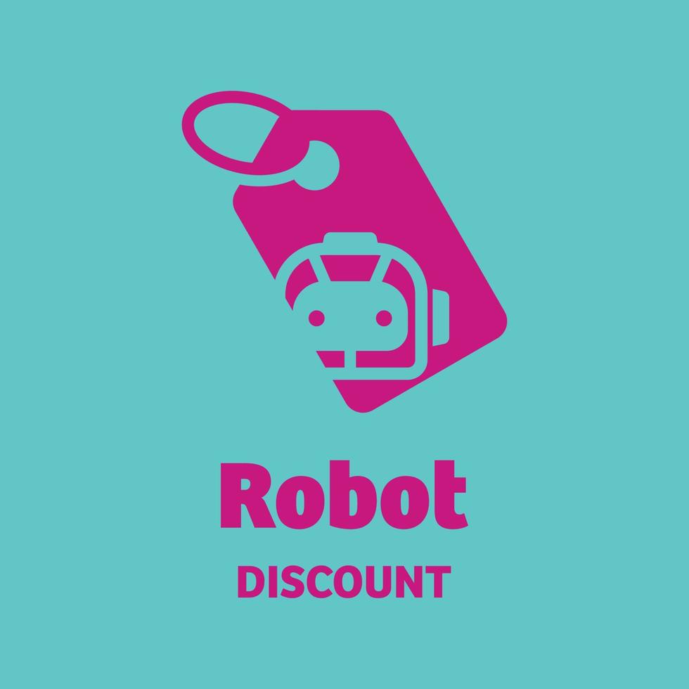 Robot Discount Logo vector