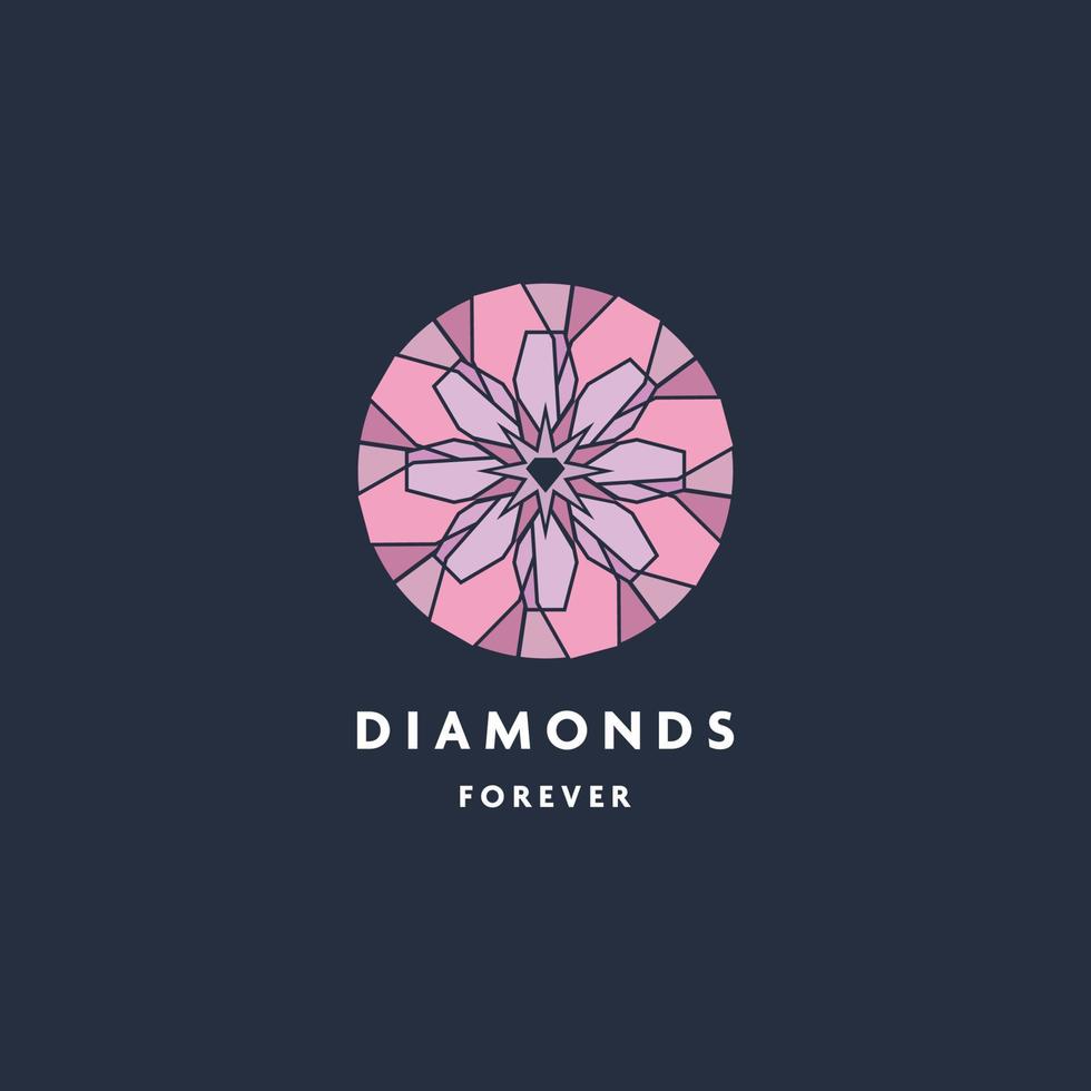 logotipo de lujo de diamantes vector