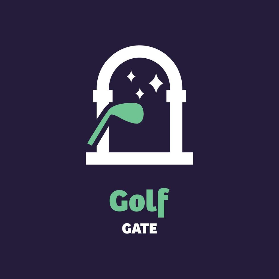 logotipo de la puerta de golf vector