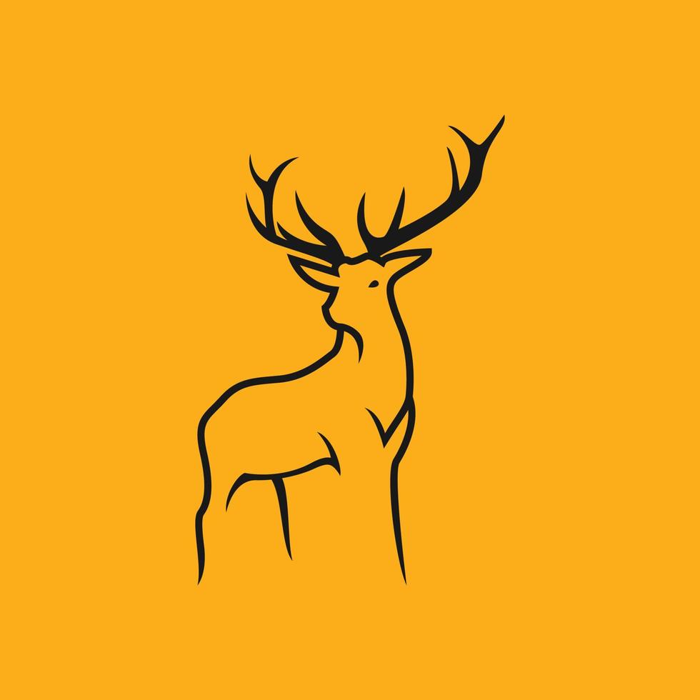 Deer Outline Logo vector