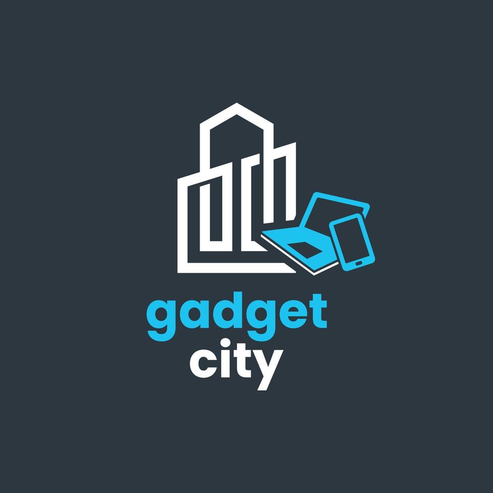 logotipo de gadget de la ciudad vector