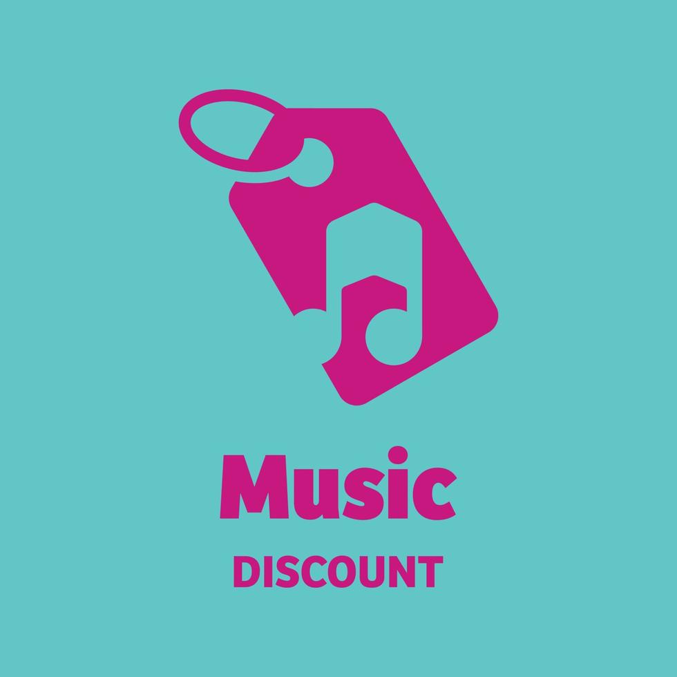 Music Discount Logo vector