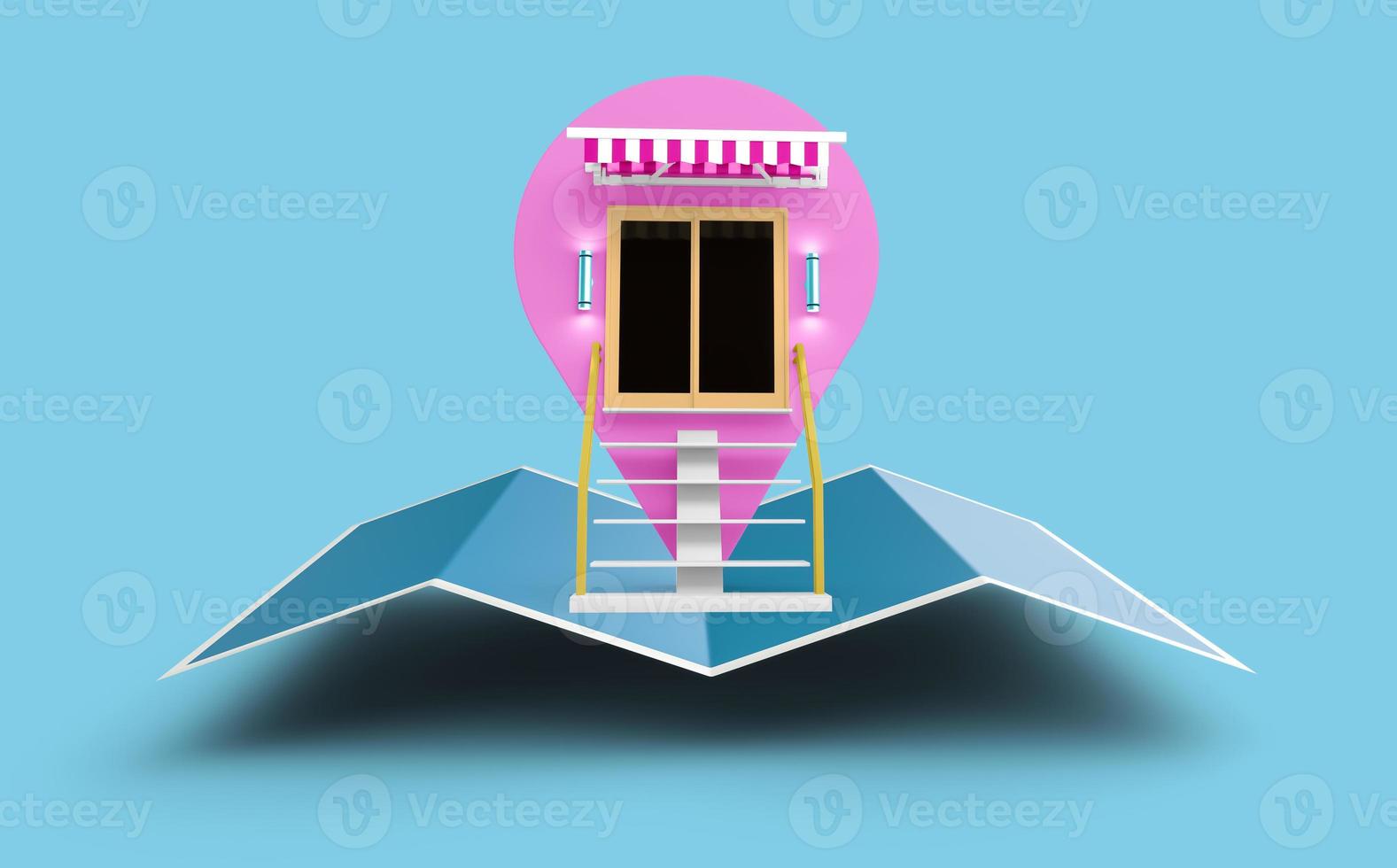 Colorful Location Map Pin 3d illustration photo