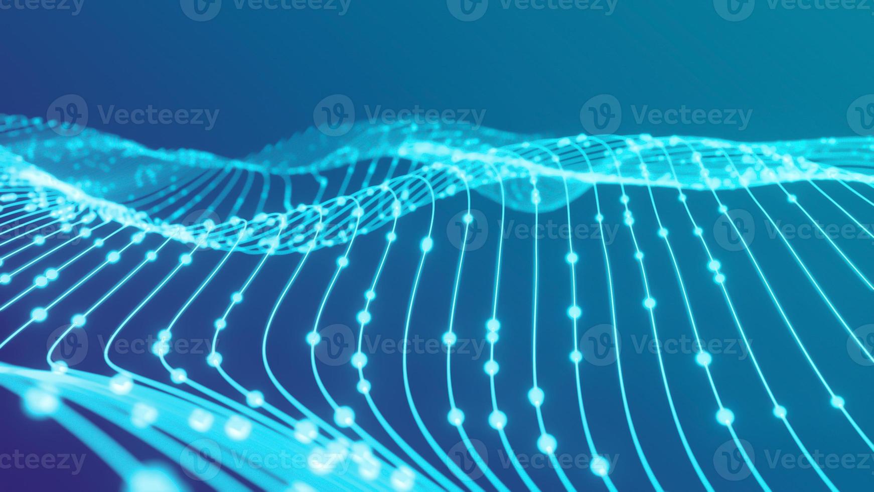 Data traveling Abstract background. Network connection structure 3d illustration photo