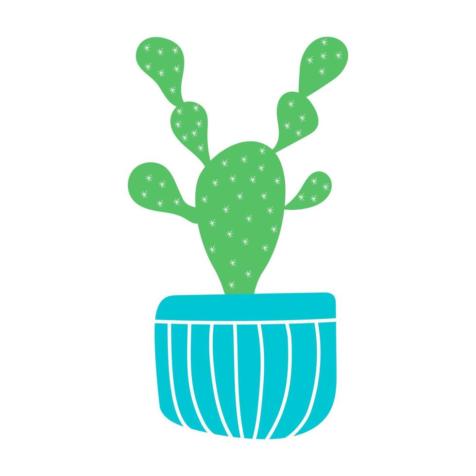 boceto de cactus dibujado a mano para pegatinas, estampados, diseño y decoración. ilustración plana vectorial vector