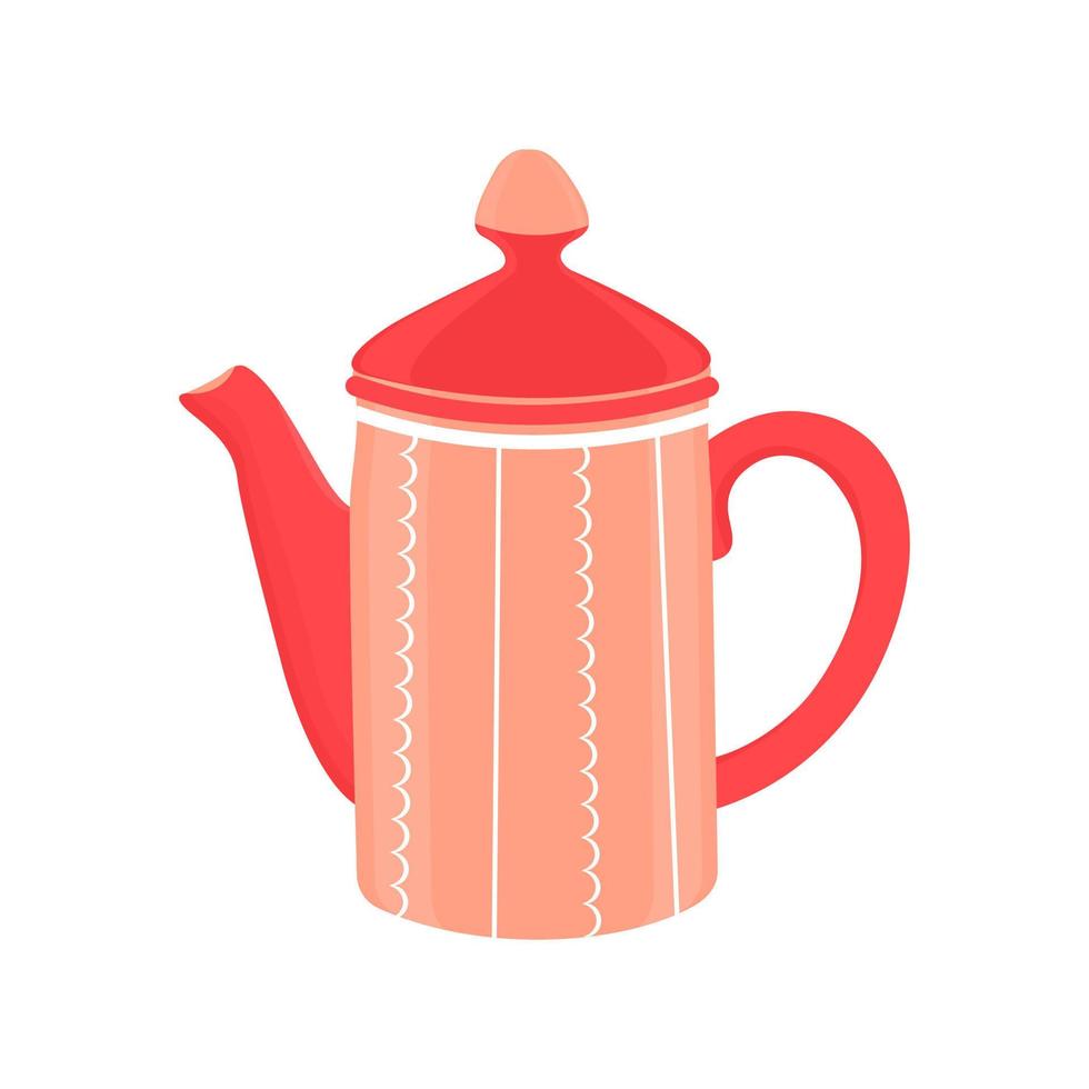 Juego de café o juego de té. Accesorios de té en la cocina. ilustración de dibujos animados de vectores