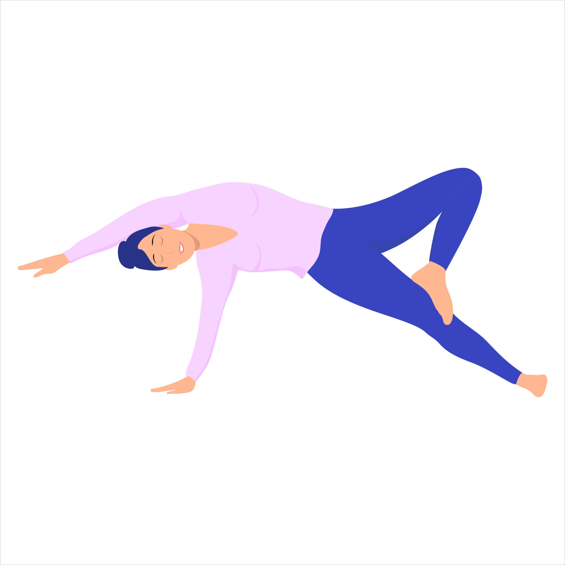 Woman in yoga poses. Vector illustration in cartoon style. 8251859 Vector  Art at Vecteezy