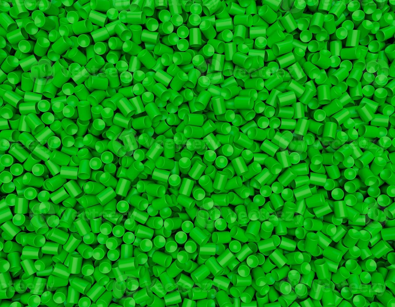 PVC Plastic granules Background Polymer Green plastic beads resin polymer pallet plastic resin 3d illustration photo