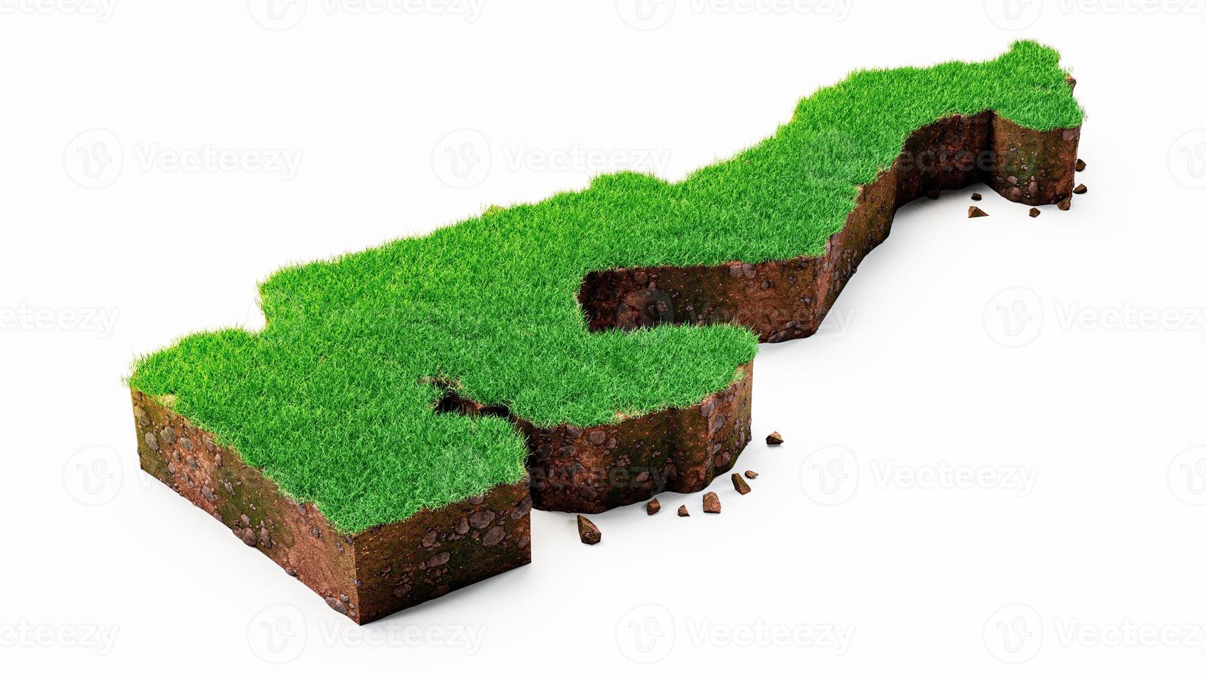 Monaco Map Grass and ground texture 3d illustration photo