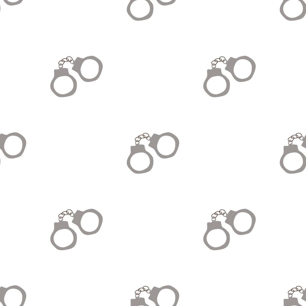 Handcuffs seamless pattern. Wild West theme. Hand drawn colored trendy Vector print.