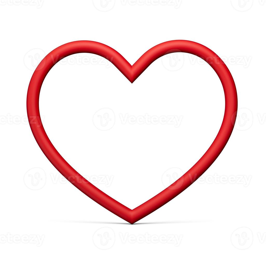 Heart linear icon Hearts Abstract 3d illustration photo