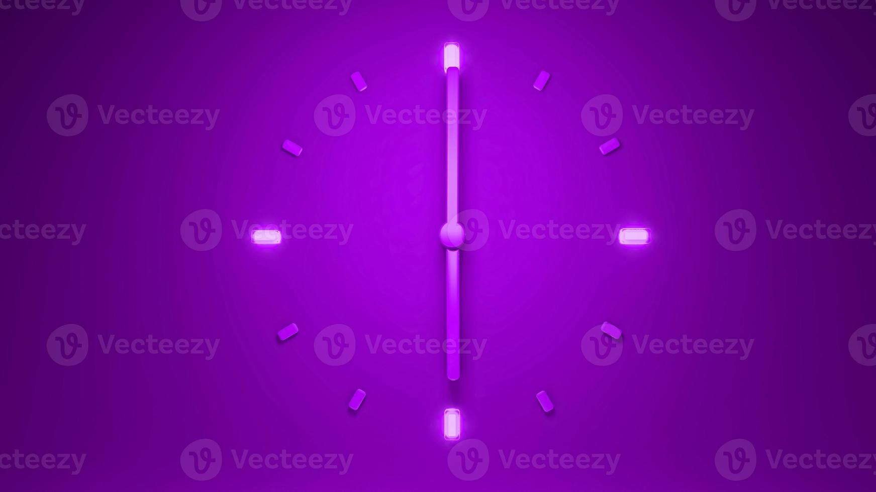 Backlit purple clock time 3D illustration 3D rendering subtle photo
