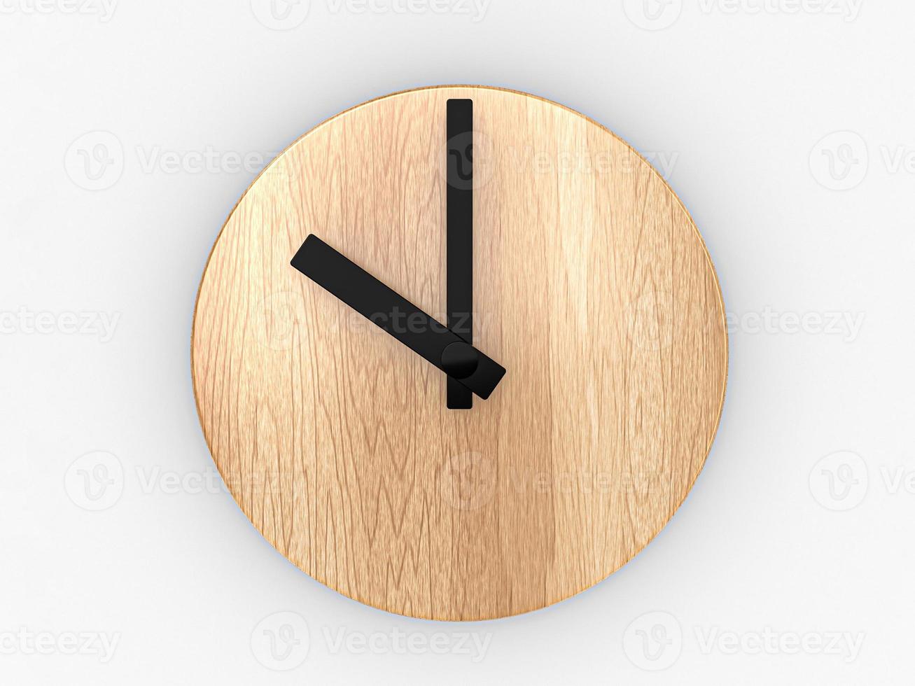 wooden Clock 10 o clock 3d illustration photo