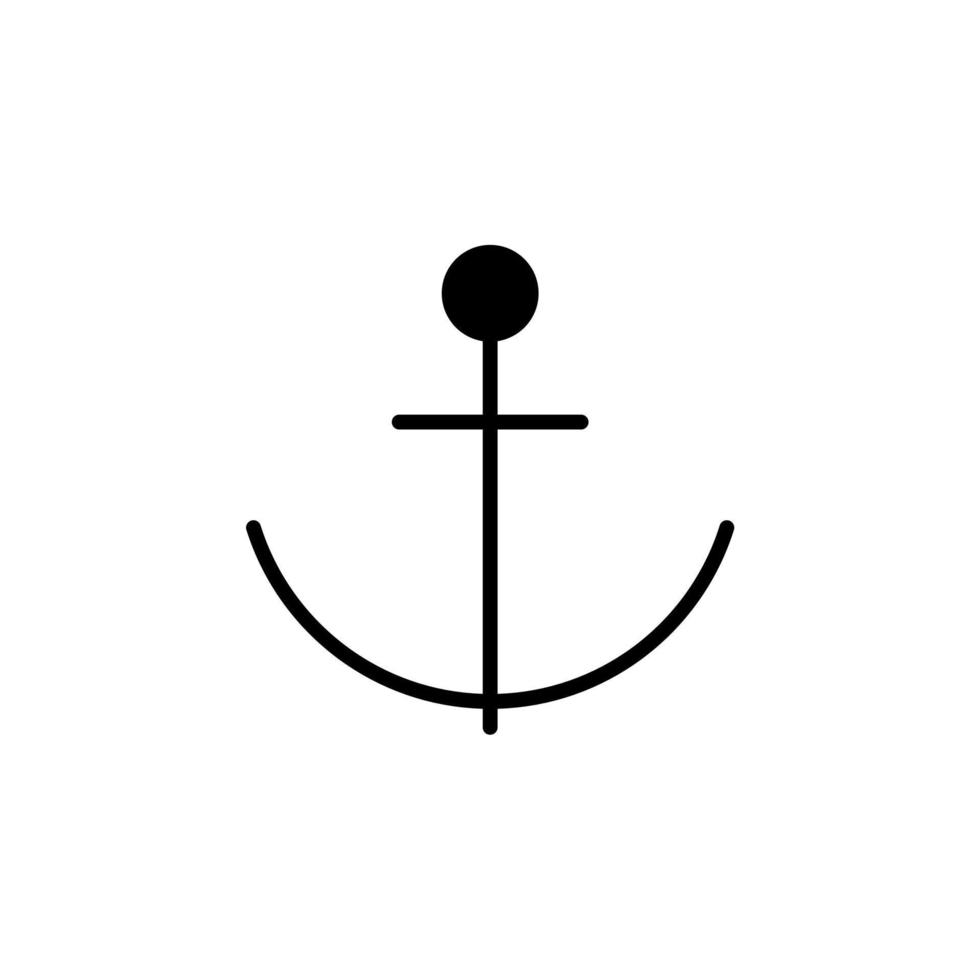 Anchor, Port Solid Line Icon Vector Illustration Logo Template. Suitable For Many Purposes.