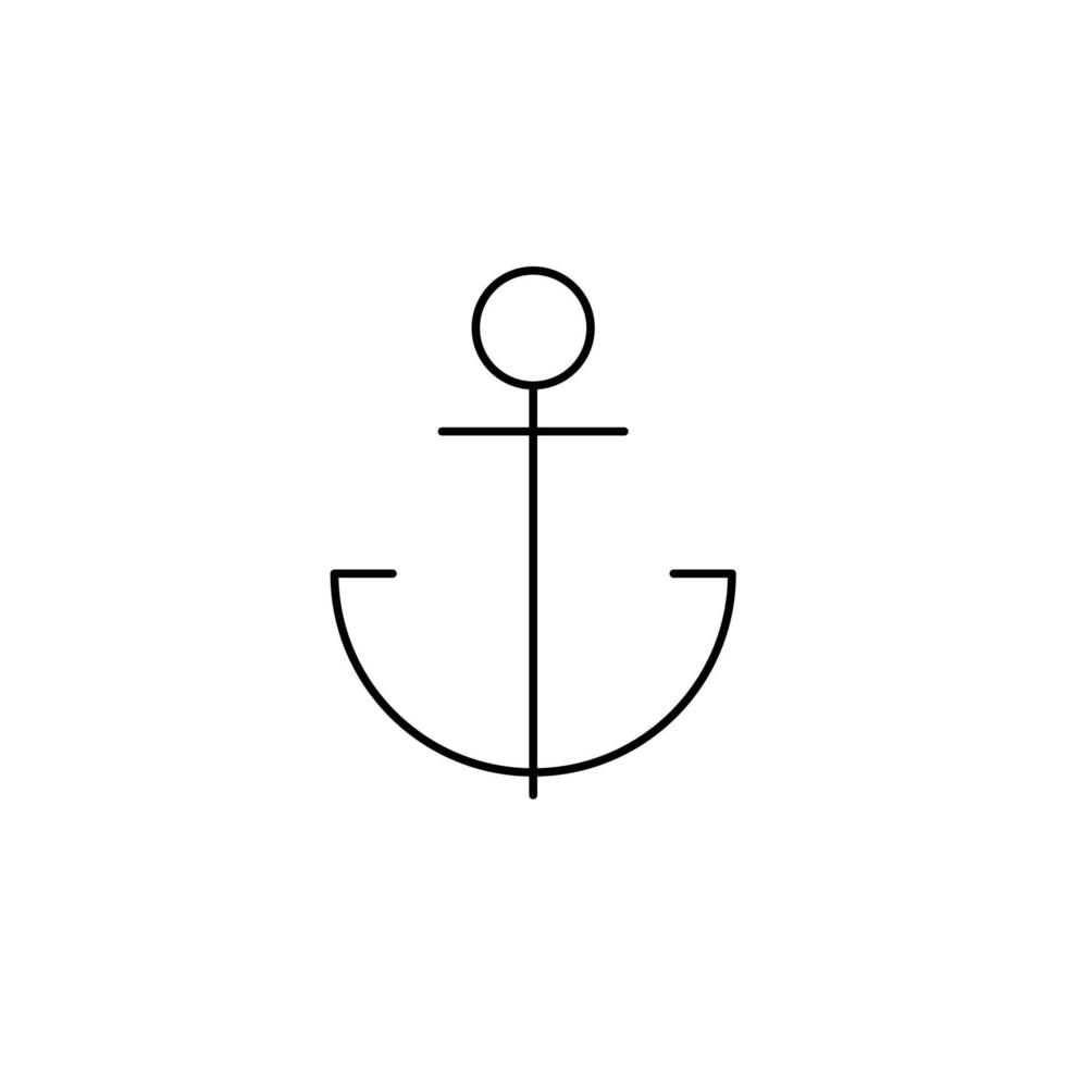 Anchor, Port Thin Line Icon Vector Illustration Logo Template. Suitable For Many Purposes.