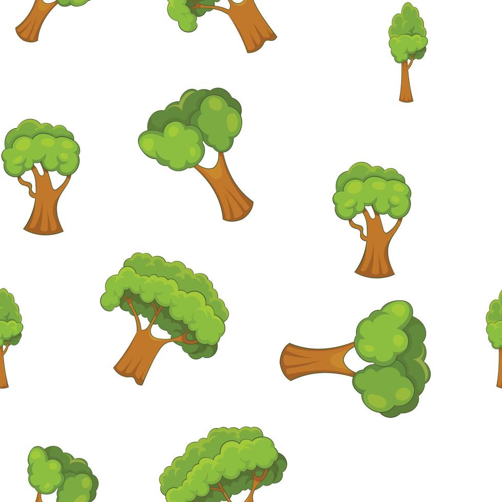 Arboreal plant pattern, cartoon style vector