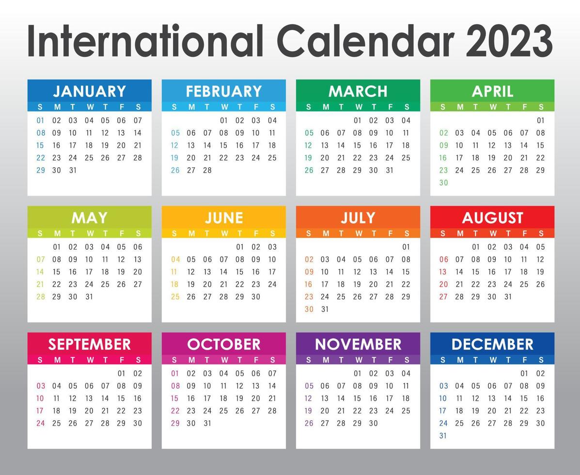 Calendario 2023 Horizontal