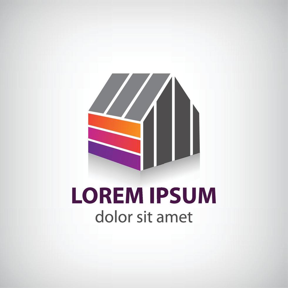 vector creative building construction, house logo for your company isolated