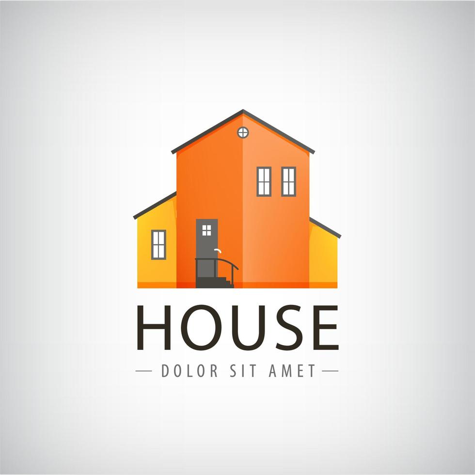 Vector geometric origami abstract house logo. Use for real estate, architecture, construction and building icons.