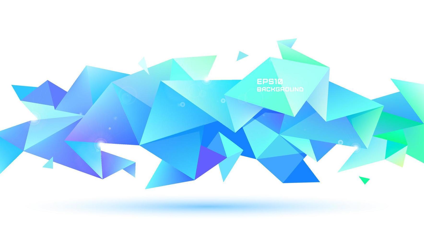 Vector abstract geometric 3d facet shape isolated, crystal, origami style. Use for banners, web, brochure, ad, poster, etc. Low poly modern background.