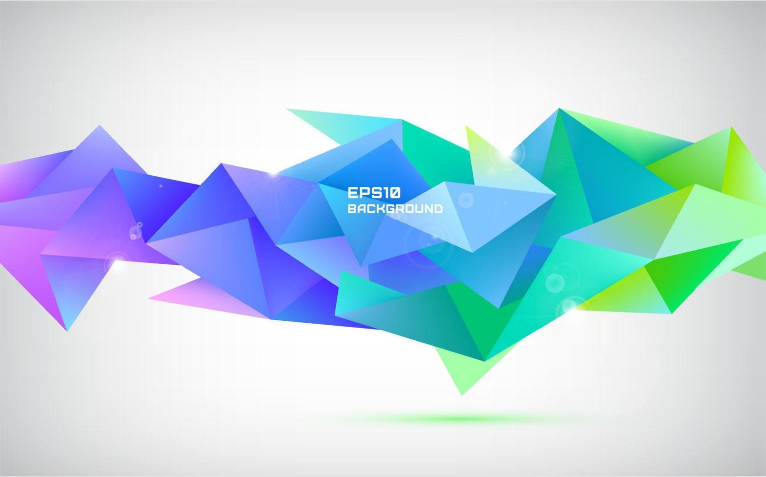 forma de faceta 3d geométrica abstracta vectorial aislada, cristal, estilo origami. uso para pancartas, web, folletos, anuncios, carteles, etc. fondo moderno de baja poli. vector