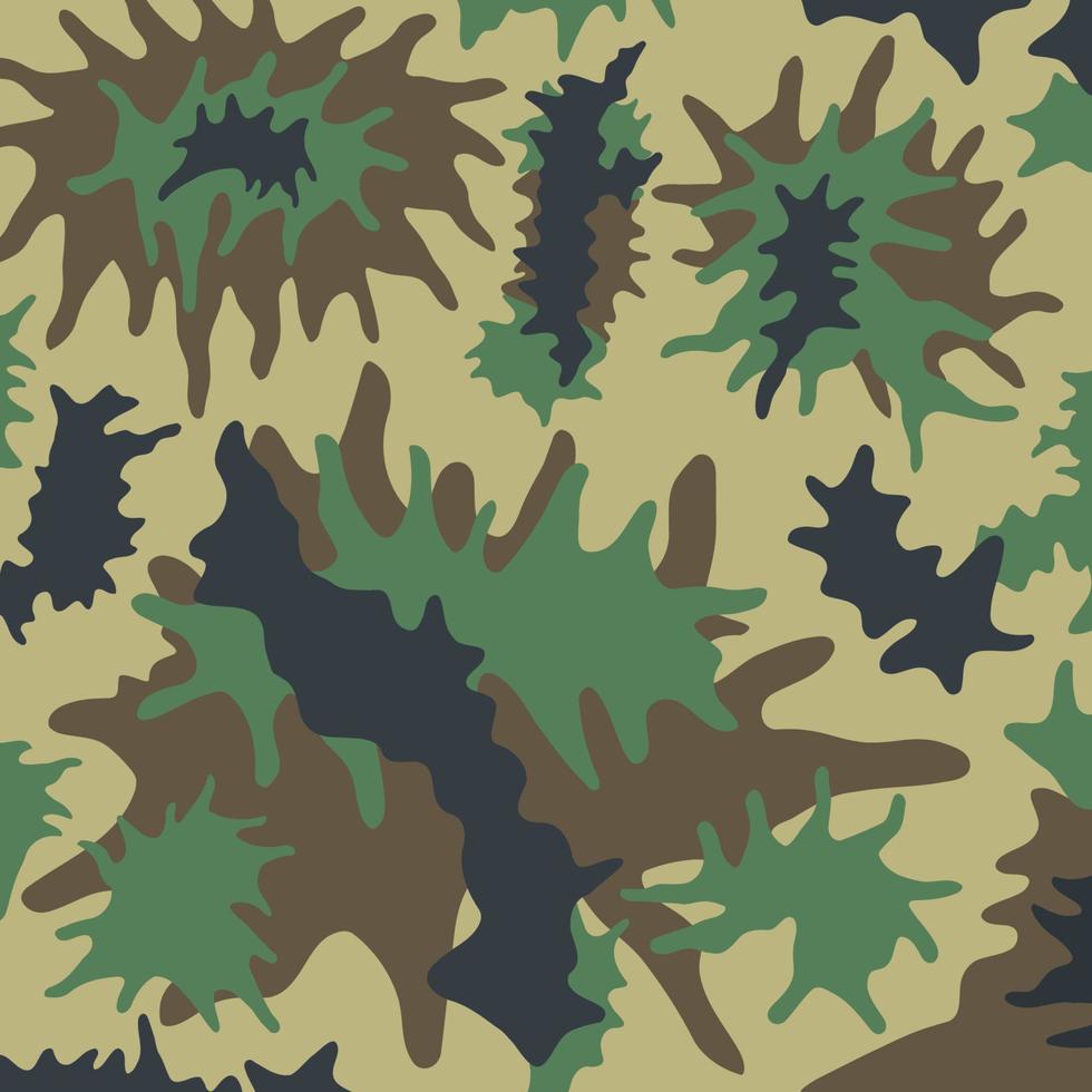 Green camouflage pattern military background vector