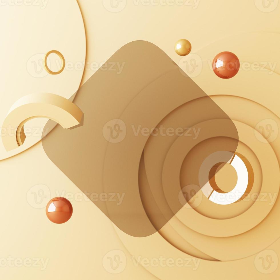 Minimal abstract geometric background with direct sunlight in shades of green and yellow. Showcase scene with empty podium for product presentation 3d rendering photo
