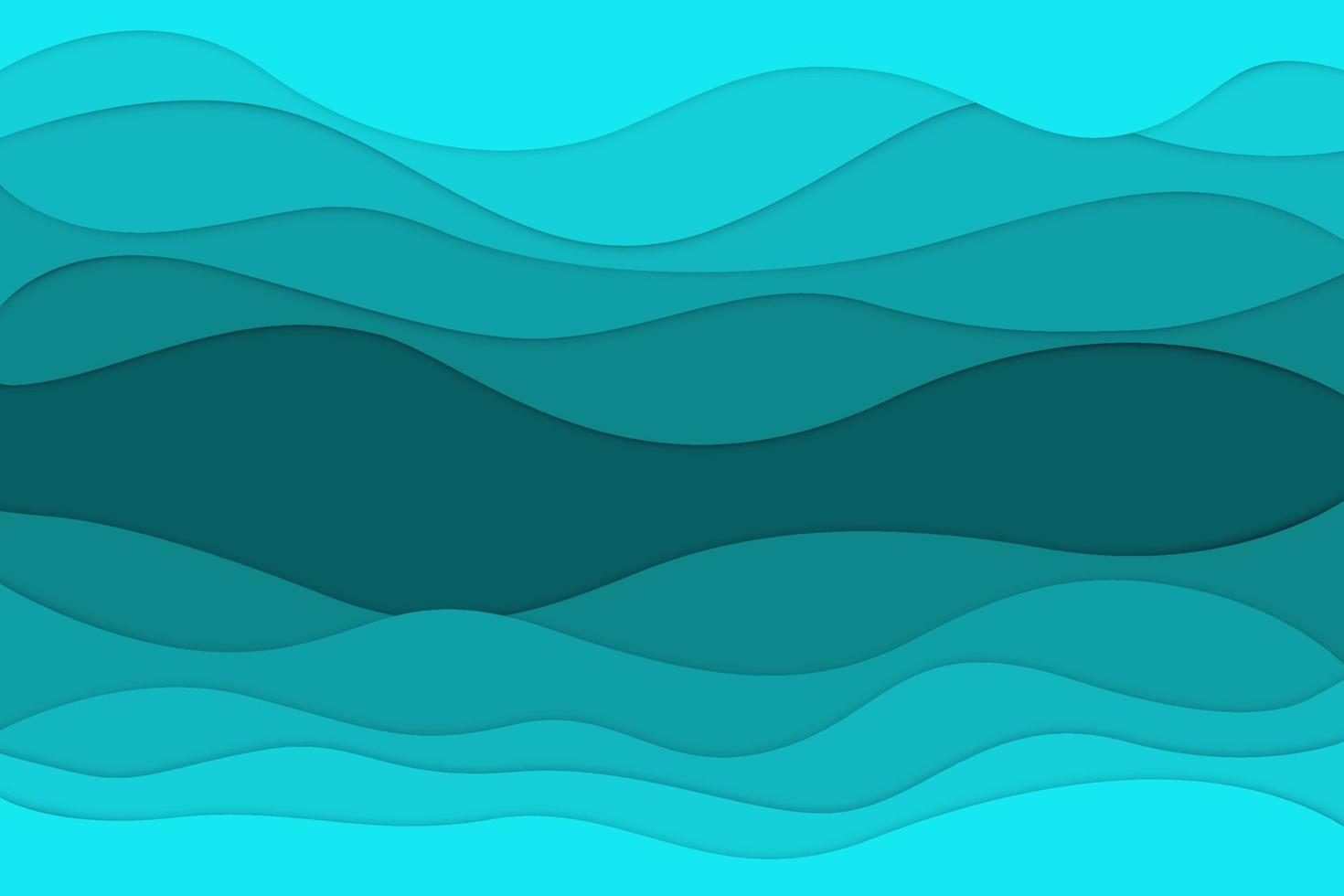 paper art abstract modern design template background waves. Vector illustration