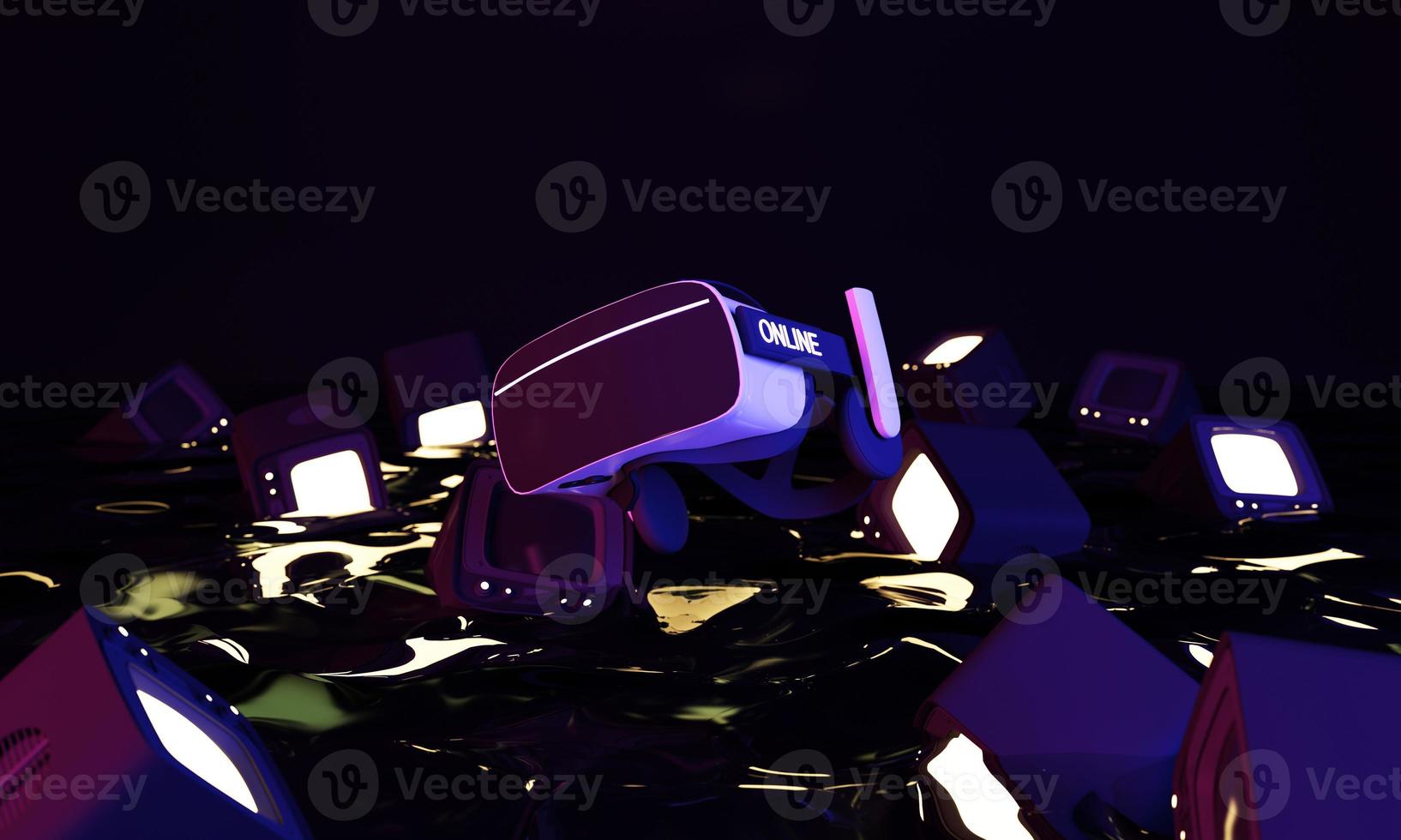astronaut robot Riding a rocket in virtual world environments tall buildings Metaverse technology future concept. VR virtual digital reality cyber simulation Innovation connection. realistic 3d render photo