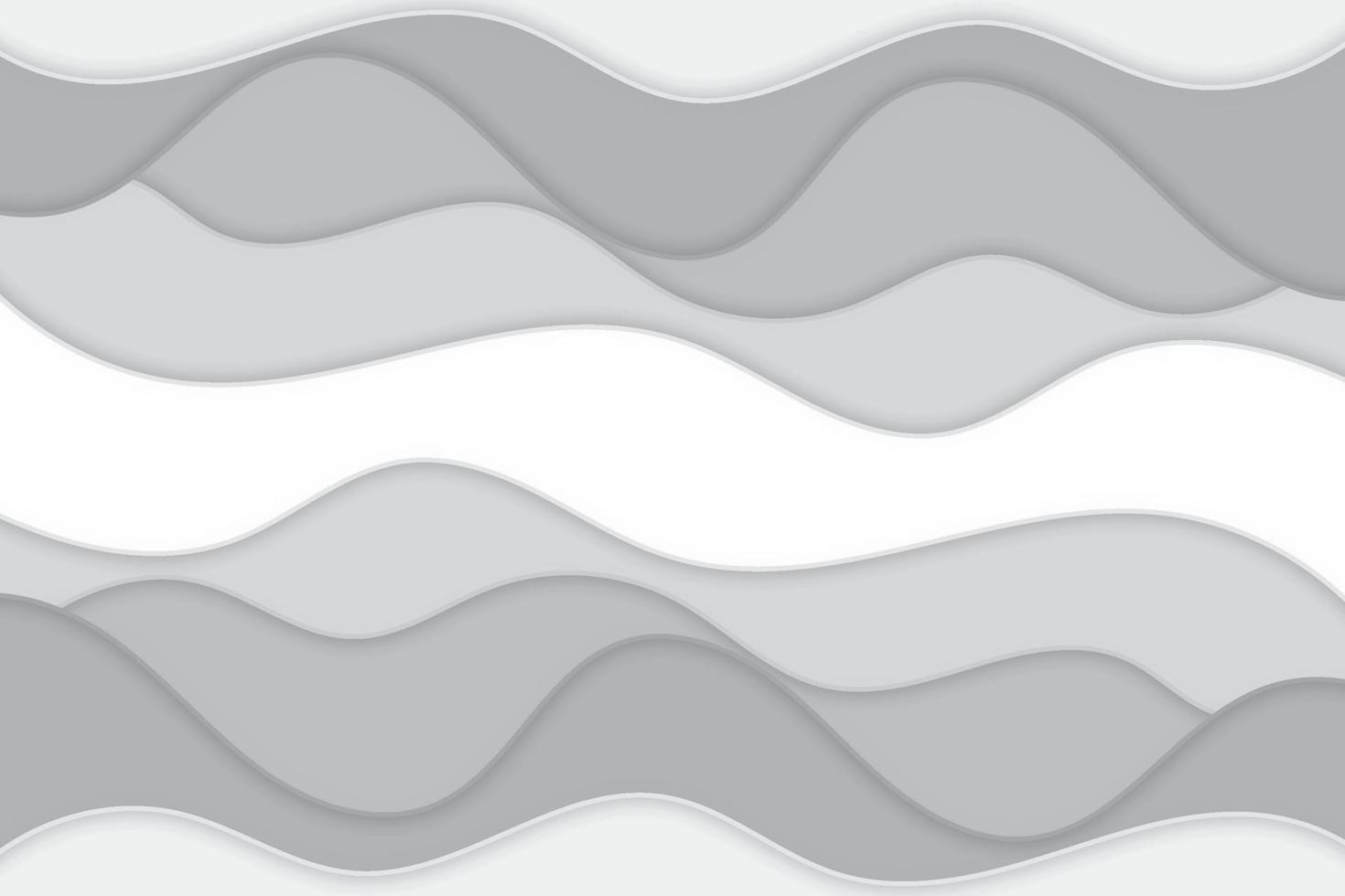 Paper art monochrome abstract template mirage concept black gray and white for background. Vector illustration design Hand drawn