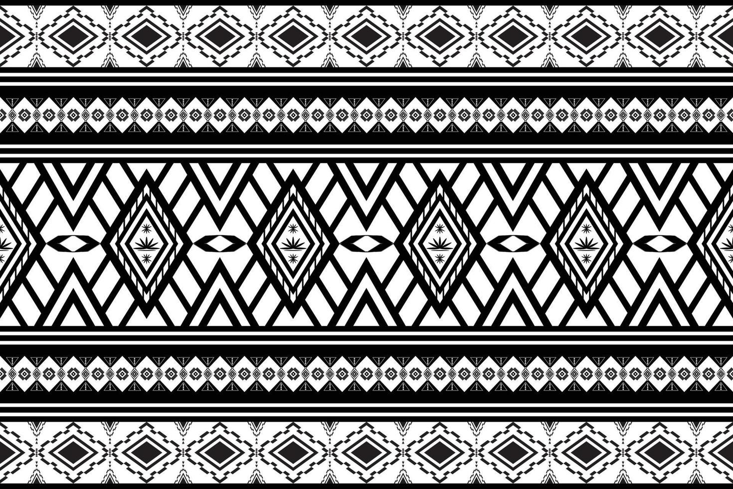 patrón de diseño geométrico tejido étnico oriental tradicional abstracto blanco y negro. para el estilo de bordado, cortina, fondo, alfombra, papel pintado, tela, envoltura, batik, tela, ilustración vectorial. vector