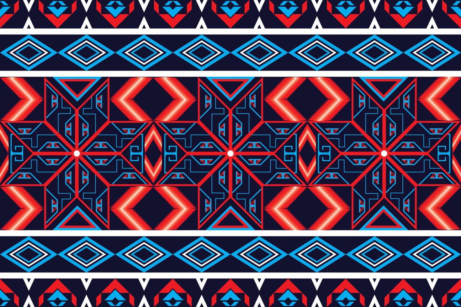 geometric design pattern fabric ethnic oriental traditional vector