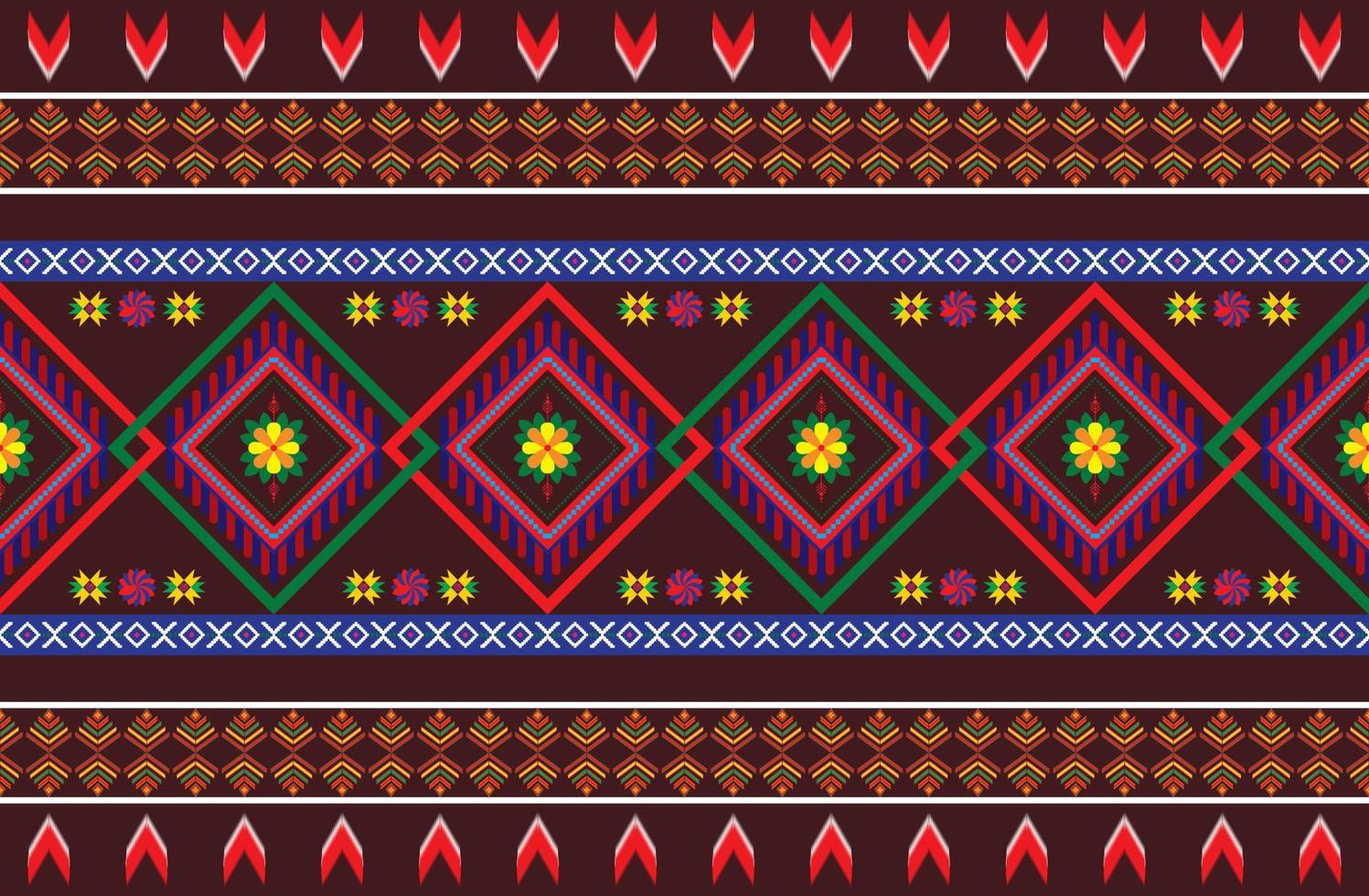 geometric design pattern fabric ethnic oriental traditional  for embroidery style, curtain, background, carpet, wallpaper, cloth, wrapping, batik, fabric,Vector illustration. vector