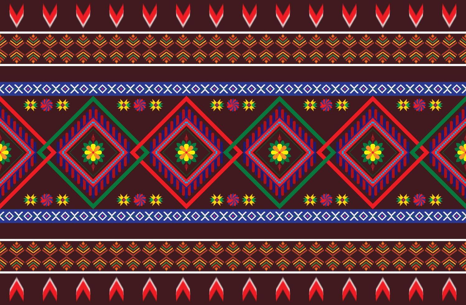 geometric design pattern fabric ethnic oriental traditional  for embroidery style, curtain, background, carpet, wallpaper, cloth, wrapping, batik, fabric,Vector illustration. vector