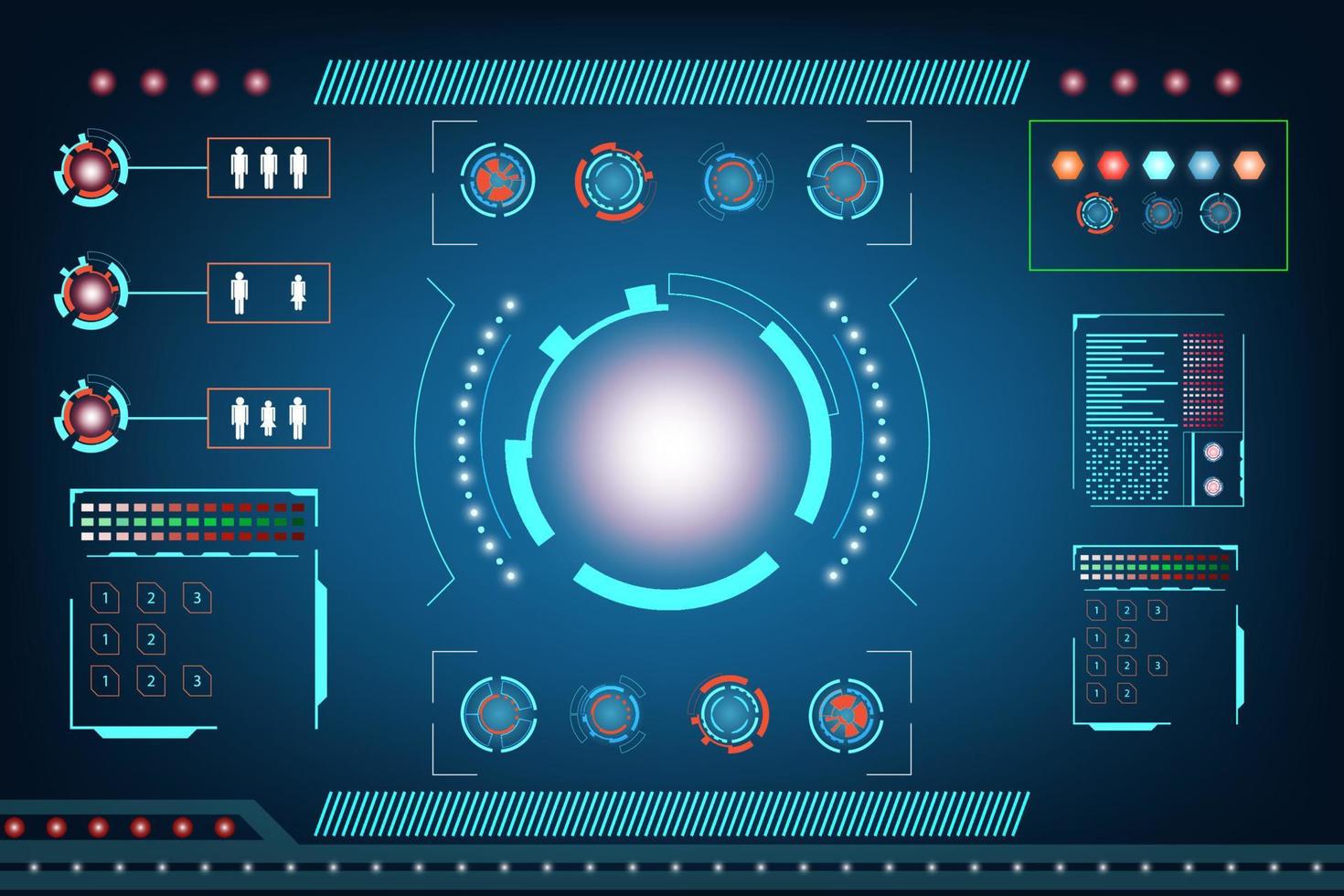 Abstract Technology Futuristic Interface. element digital design innovation hi tech AI concept background .vector and illustration vector