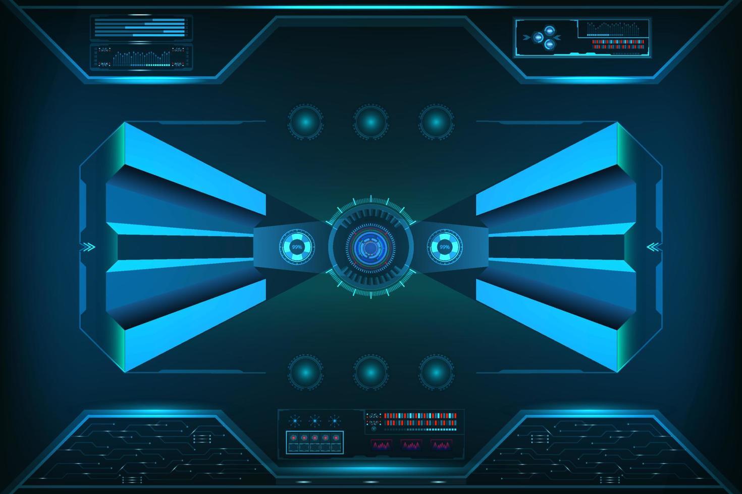 Technology Futuristic Interface screen. element digital design innovation hi-tech AI, UI background concept. vector and illustration