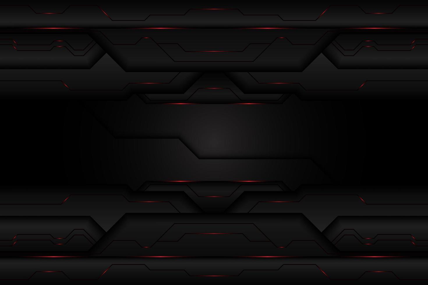 abstract metal black texture and line contrast red on metallic template modern technology design background. vector illustration