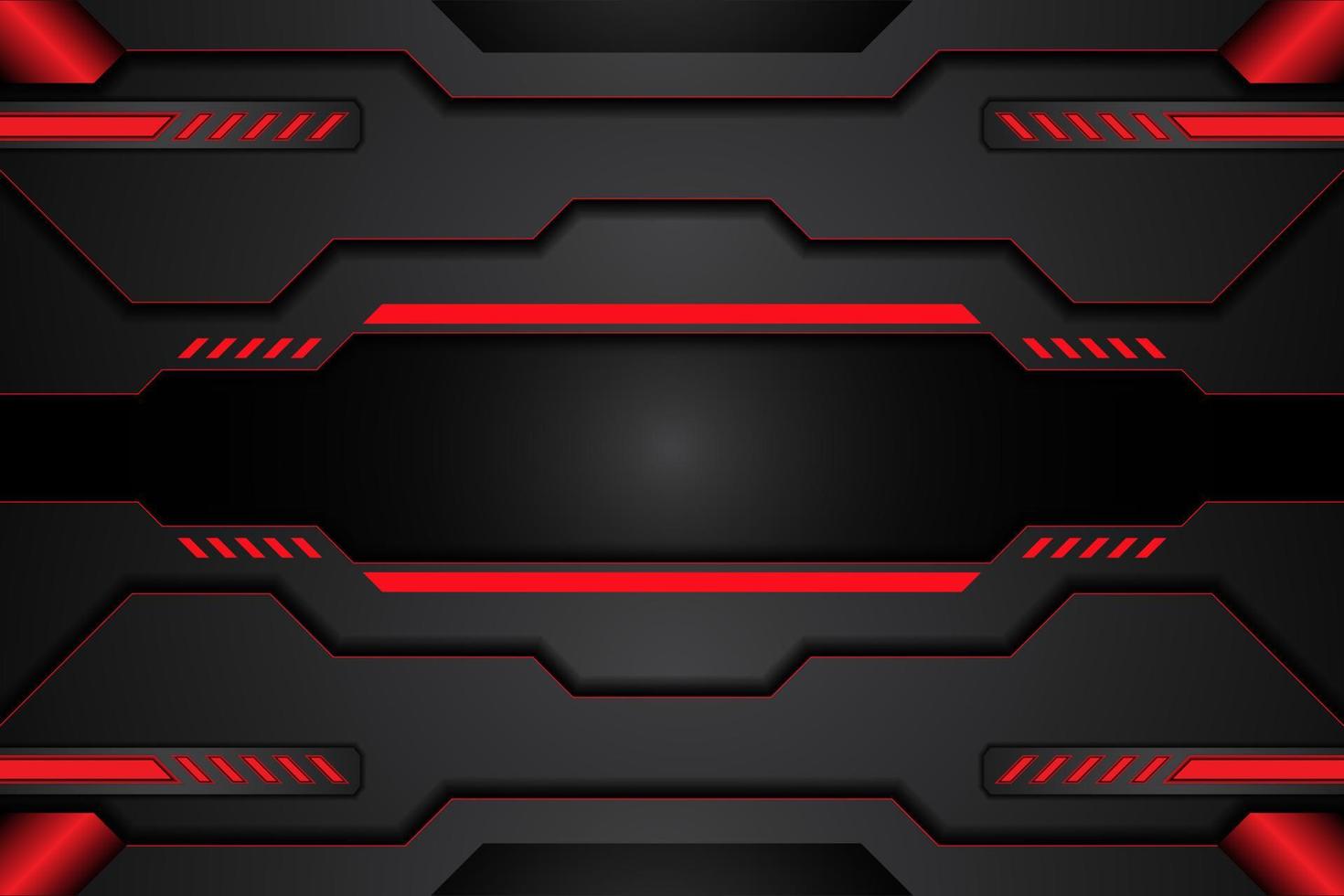 abstract metal black texture and line contrast red on metallic template modern technology design background. vector illustration