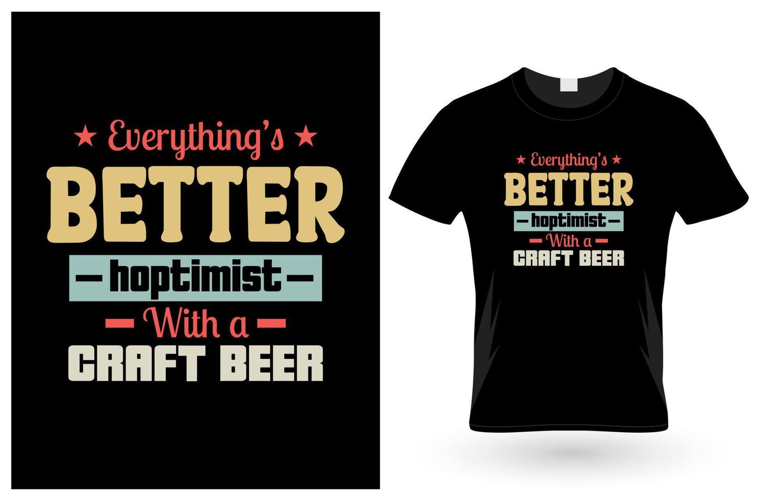 camiseta todo es cerveza artesanal vector